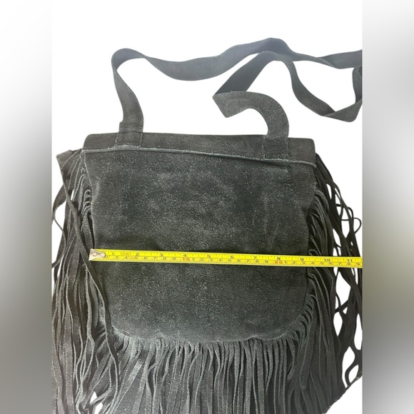 Samvara Black Suede Fridge Crossbody Bag - Picture 5 of 12